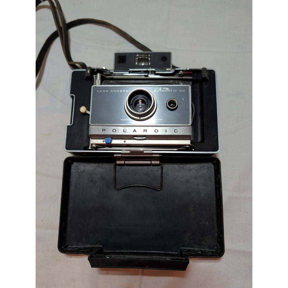 Vintage Polaroid Automatic 103 Land Camera Folding Bellows Gray Untested